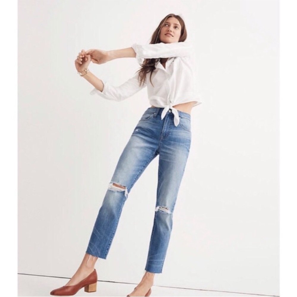 Madewell‎ The Slim Boyjean size 30 Distressed